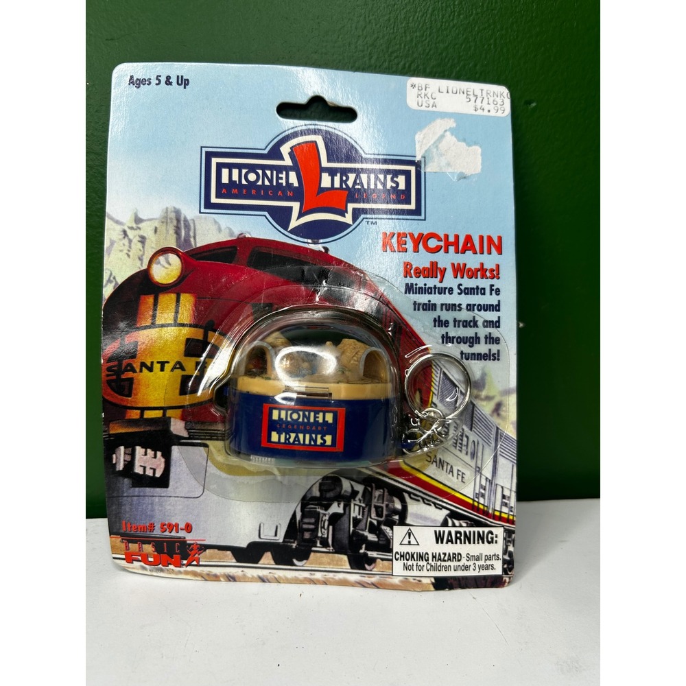 Lionel Trains Santa Fe Miniature Working Keychain Basic Fun 591-0 Vintage 1999